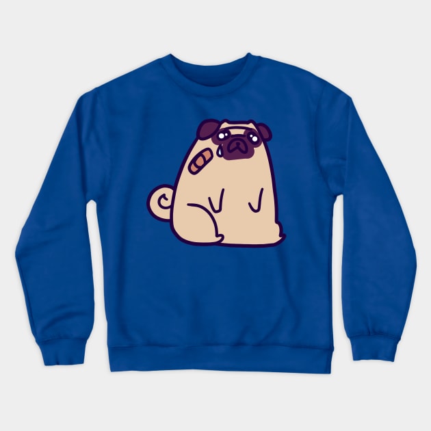 Sad Hurt Pug Crewneck Sweatshirt by saradaboru